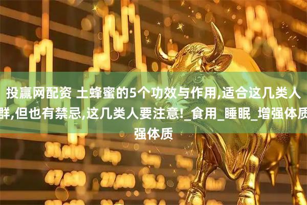 投赢网配资 土蜂蜜的5个功效与作用,适合这几类人群,但也有禁忌,这几类人要注意!_食用_睡眠_增强体质