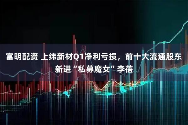 富明配资 上纬新材Q1净利亏损，前十大流通股东新进“私募魔女”李蓓